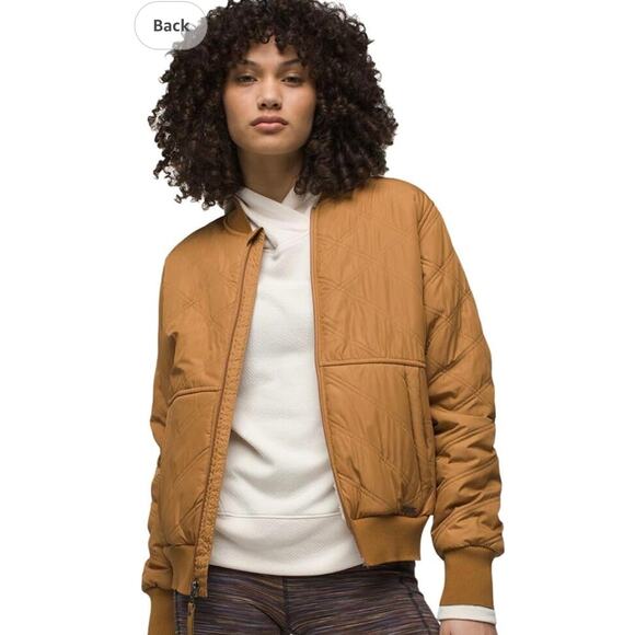 Prana Camel Colored Coat with fun back detailing size XL - Picture 3 of 8